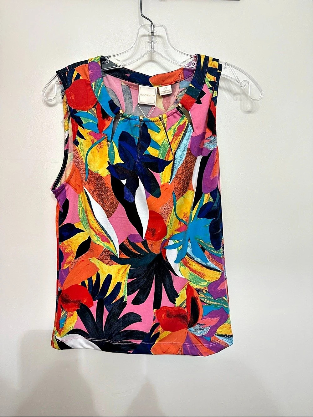 Zac & Rachel Abstract Tank Top in Multicolor Size Small NWT